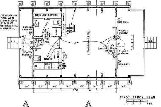 A-Frame First Floor Plan