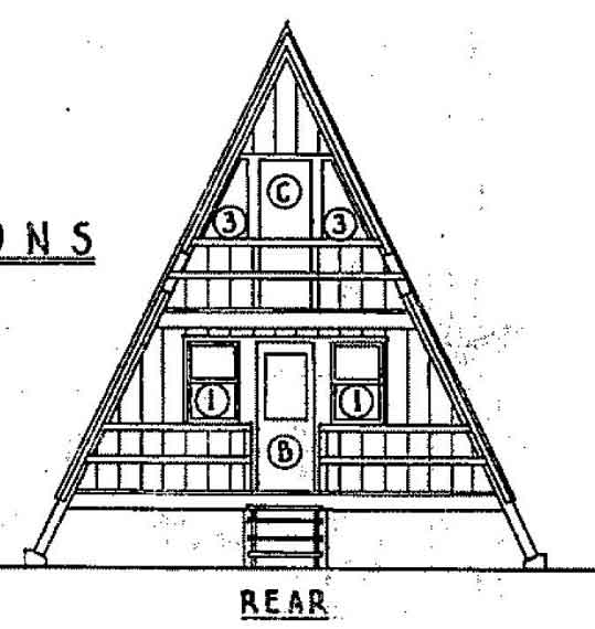 A-Frame Blueprint Rear View