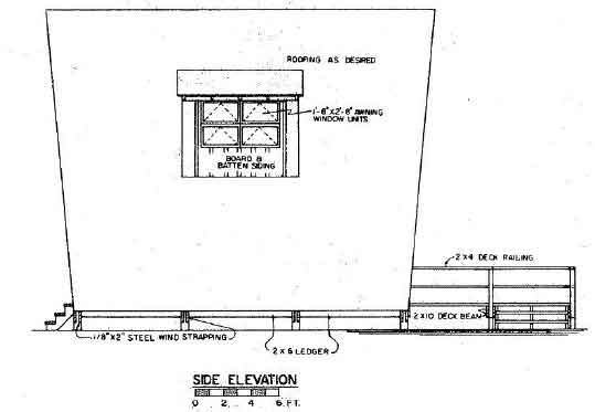 A Frame with Outside Deck Side View