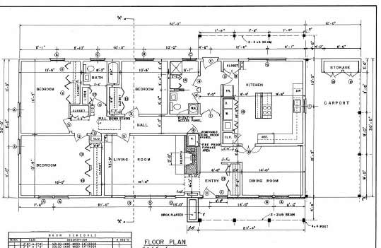 3-Bedroom Ranch House Floor Plans