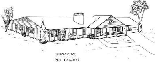 Three Bedroom Ranch House Plan