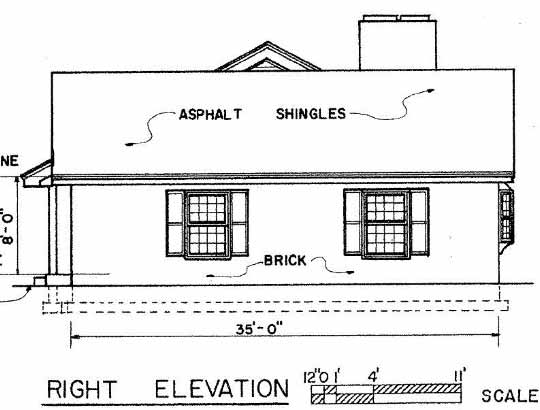 Country Ranch Plans Right View