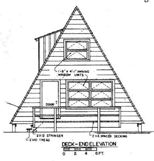 A-Frame House Plans Deck side Picture